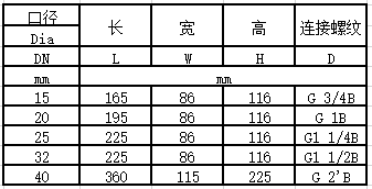 智能預付費水表規(guī)格尺寸表